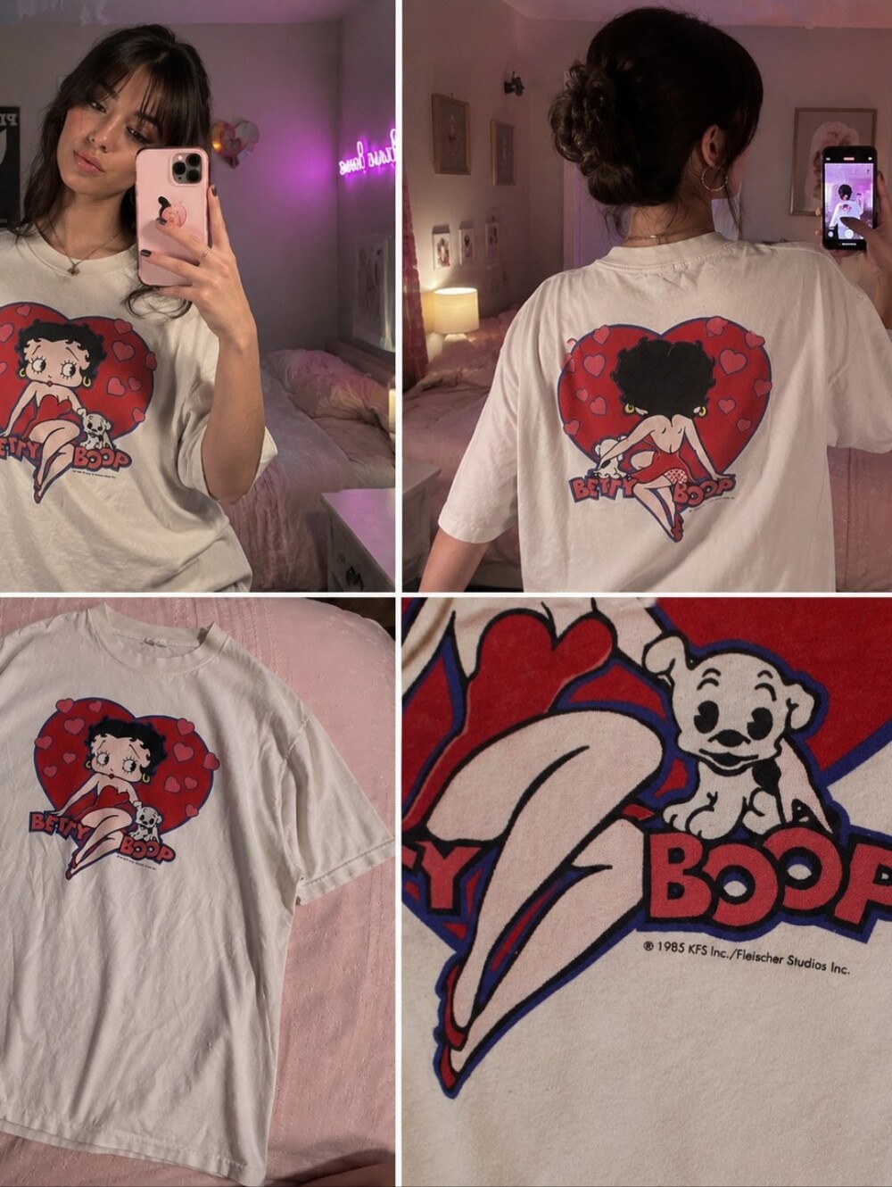 Vintage Betty Boop White Graphic Tee